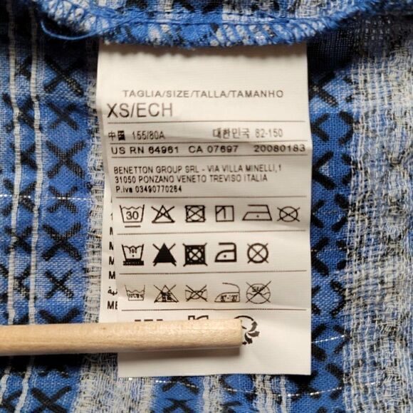 UnitedâColorsâof BenettonâBlueâRelaxedâTankâTopâSzâXS - Picture 7 of 8